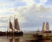 亚伯拉罕 胡克 二世 : Shipping In A Calm Estuary